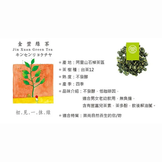 【無藏茗茶】阿里山金宣綠茶-初見一抹綠100g裸包裝(金萱綠茶/阿里山高山綠茶茶葉/無附提袋)