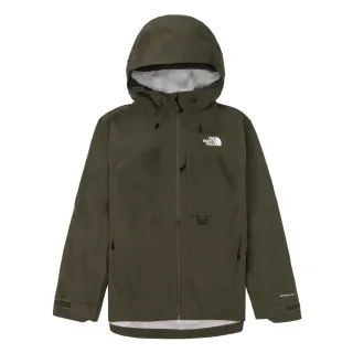 【The North Face 官方旗艦】北面男款灰綠色FUTURELIGHT防水透氣連帽衝鋒衣｜89ZJ21L(外套)