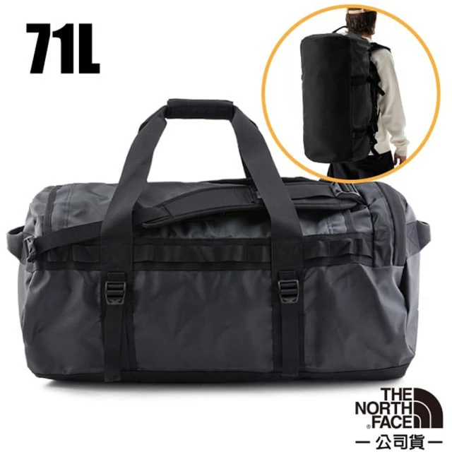 The North Face Base camp duffel 防水耐磨背提兩用旅行袋71L.手提後背行李袋(52SA-53R 時尚黑)