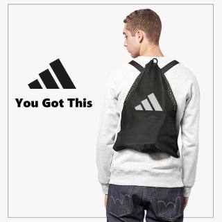 【adidas 愛迪達】艾菲爾隨行包透氣運動揹包 抽繩 束口(旅遊 健身 搏擊 瑜珈 跆拳道 護具包 收納包 後揹包)