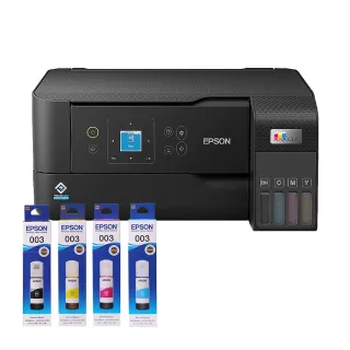 【EPSON】搭1組T00V原廠1黑3彩墨水★L3560 三合一Wi-Fi 智慧遙控連續供墨複合機(2年保固組)