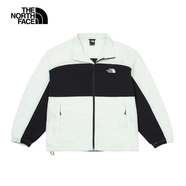 【The North Face 官方旗艦】北面男款綠黑拼接DWR防潑水外套｜83US7FO