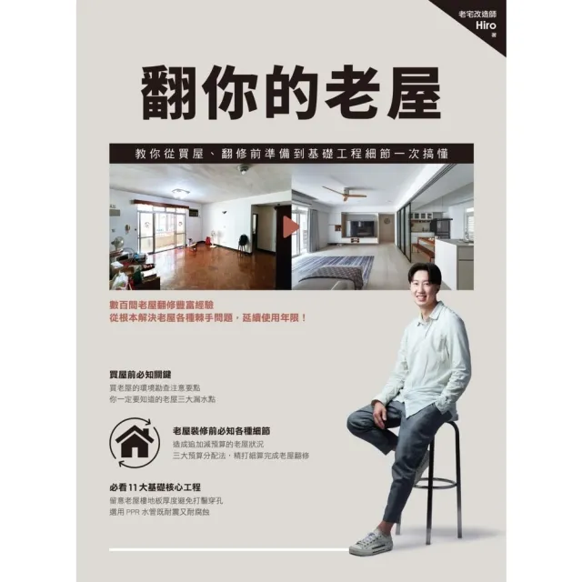 【momoBOOK】翻你的老屋：教你從買屋、翻修前準備到基礎工程細節一次搞懂(電子書)