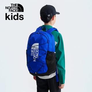 【The North Face 官方旗艦】北面兒童藍色舒適背負大容量休閒後揹包｜52VYEF1(書包)