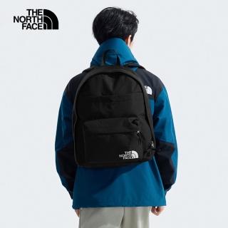 【The North Face 官方旗艦】北面男女款黑色調節背帶休閒後揹包｜8AMM4HF(筆電包/登山包)