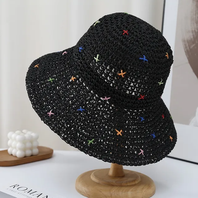 【巴黎精品】現貨+預購 渡假草帽遮陽帽編織帽大帽簷(沙灘防曬草編漁夫帽女帽子3色a1fo13)