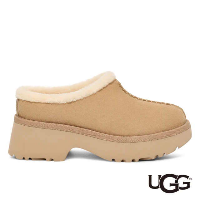 UGG 女鞋/穆勒鞋/低筒靴/真皮厚底靴/New Heights Cozy Clog(卡其色-UG1162510MDSD)