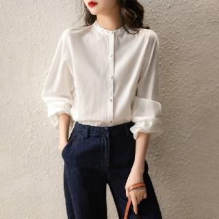 【LANNI 藍尼】★小立領氣質通勤上衣(上衣/女裝/T恤/休閒/百搭)