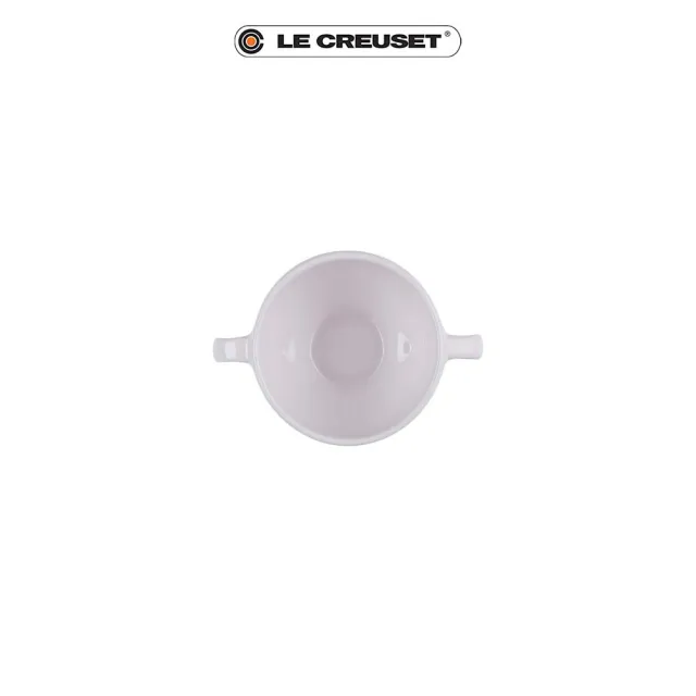 【Le Creuset】瓷器雪藏時光系列雙耳湯碗200ml(貝殼粉)