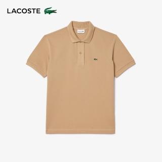 【LACOSTE】男裝-重磅網眼布原創 L.12.12 短袖Polo衫(卡其色)