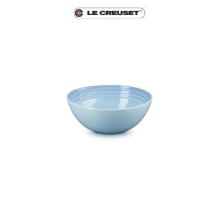 【Le Creuset】瓷器早餐穀片碗16cm(海岸藍-無盒)