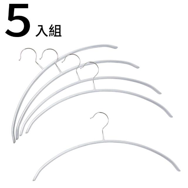 【NITORI 宜得利家居】拱形衣架 防滑衣架 5入 LB2s01 GY 5P(拱型衣架 防滑衣架 衣架)