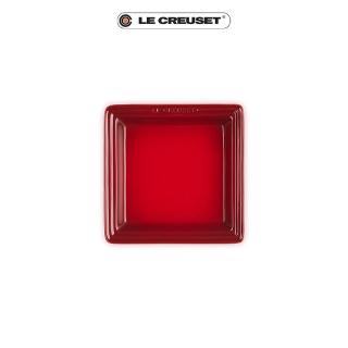 【Le Creuset】瓷器正方盤 16cm(櫻桃紅)