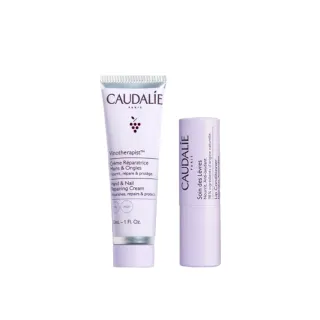 【CAUDALIE 歐緹麗】葡萄籽滋潤抗氧護唇潤手雙入組(30ml+4.5g)