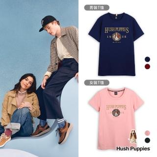【Hush Puppies】男女裝 T恤 經典品牌圖騰造型刺繡狗T恤(男女款任選)