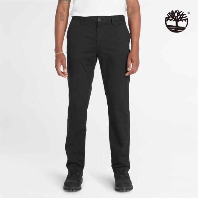 【Timberland 官方旗艦】男款黑色彈性卡其長褲(A29PF001)
