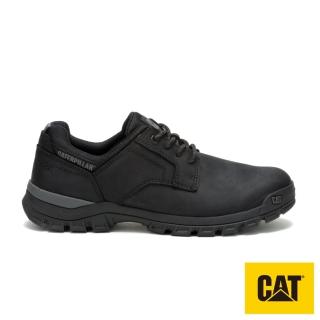 【CAT】THRESHOLD LOW 簡約真皮休閒鞋 黑色 男(CA726059)