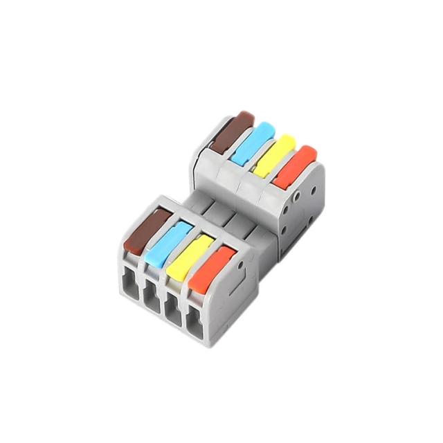 【青禾坊】對接式4進4-D44C 接頭-20入 接線端子 快接端子 電火布 絕緣膠帶 配線 