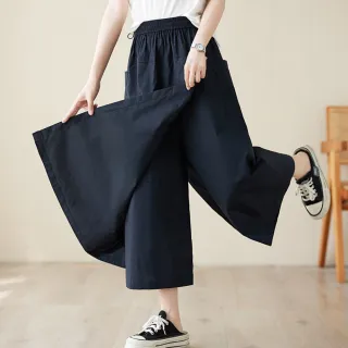 【LANNI 藍尼】★工裝感休閒舒適褲裙(女裝/洋裝/套裝/長版上衣/連身裙)