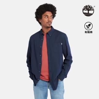 【Timberland】男款深寶石藍牛津長袖襯衫(A2ES5Z16)