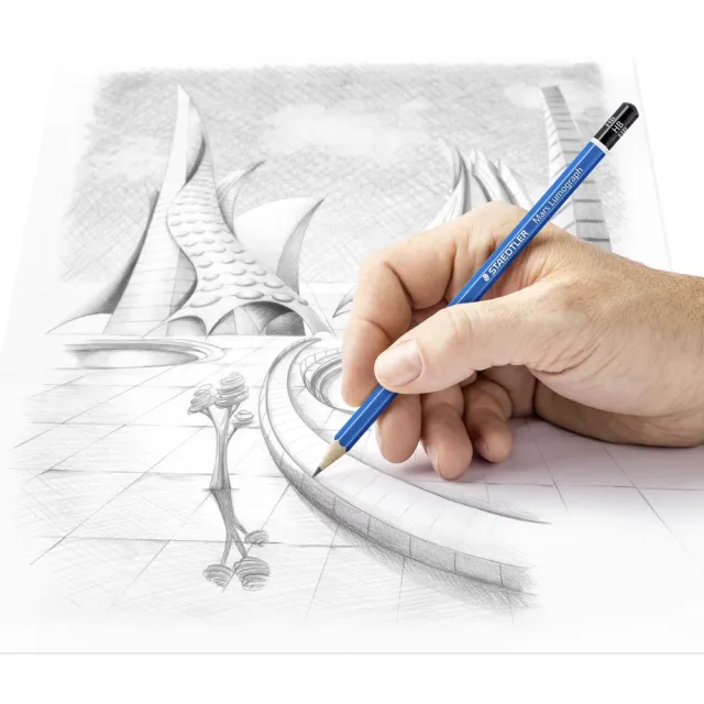 【STAEDTLER 施德樓】施德樓 頂級藍桿素描鉛筆-12入 鐵盒裝 MS100-G12