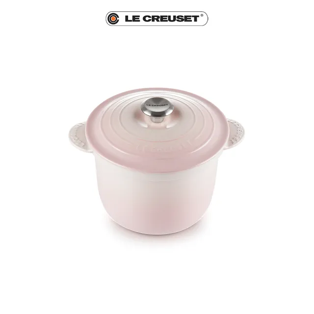 【Le Creuset】萬用窈窕鑄鐵鍋 20(貝殼粉-鋼頭-內鍋黑)