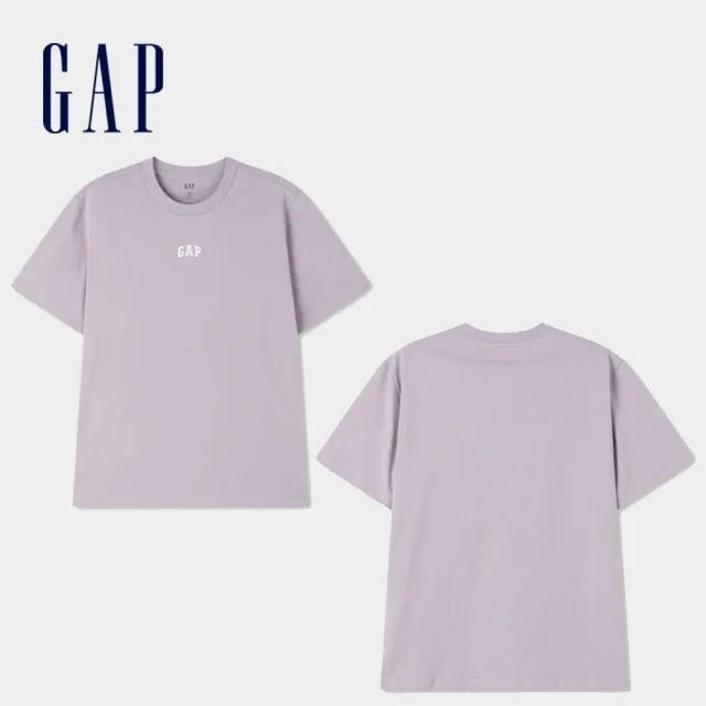 【GAP】男女同款 Logo純棉圓領短袖T恤-多款任選(608927&496364&608954)