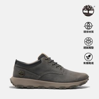 【Timberland】男款灰色皮革低筒休閒鞋(A69NWEL7)