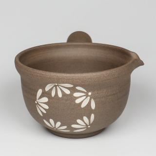 【福介商店】日本陶壺 常滑燒 豊 燒結花手毬 茶海0.35L(泡茶壺 沖泡壺 橫柄壺具 分茶壺)