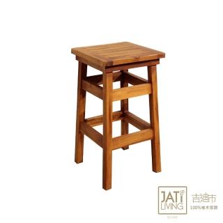 【吉迪市柚木傢俱】柚木簡約方正造型吧臺椅 RPCH001B(高腳椅 餐椅 椅子 椅凳 板凳)