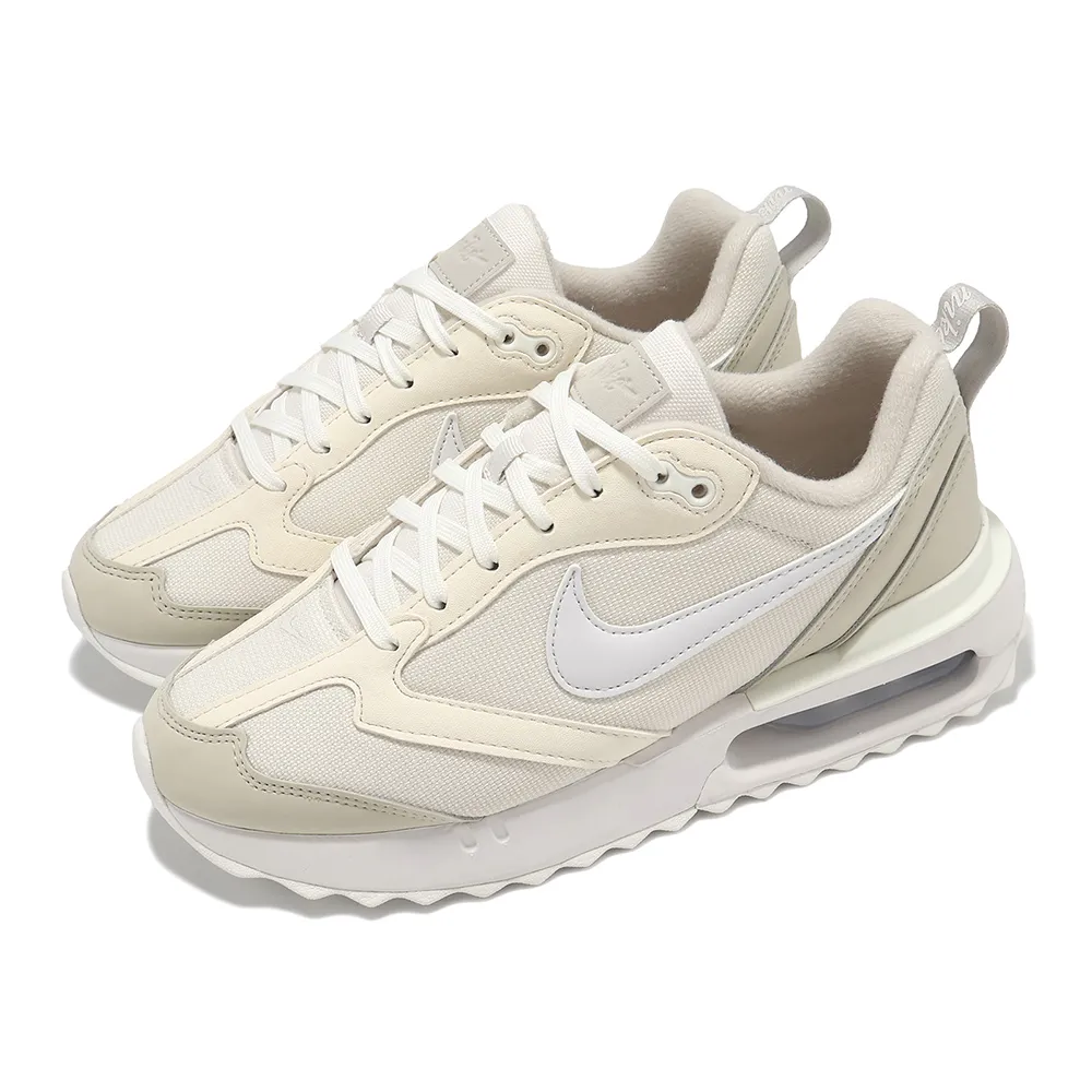 【NIKE 耐吉】休閒鞋 Wmns Air Max Dawn 女鞋 男鞋 米白 白 灰 氣墊 復古鞋(DM8261-001)