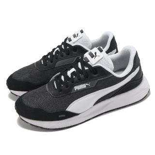 【PUMA】休閒鞋 Runtamed Plus 男鞋 女鞋 黑 白 皮革 緩衝 情侶鞋(391250-01)