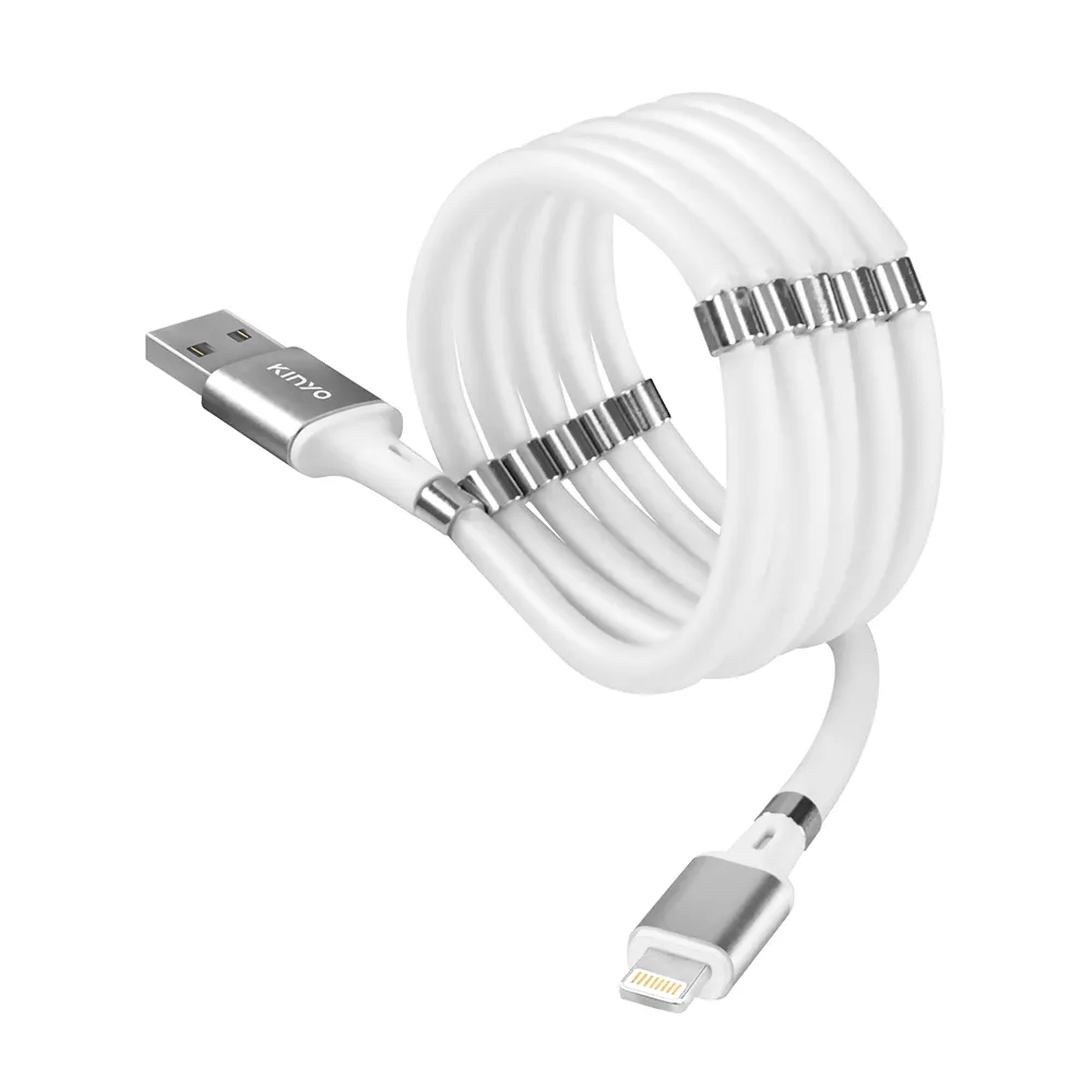 【KINYO】Type-C 磁吸收納充電傳輸線 1M(福利品 USB-C902)