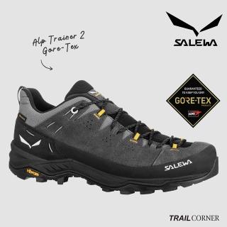 【SALEWA】ALP TRAINER 2 GORE-TEX 低筒防水登山健行鞋 男 黑瑪瑙/黑(登山鞋 多功能運動鞋)