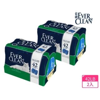 【EverClean 藍鑽】強效凝結除臭貓砂42LB(2入組 美規)