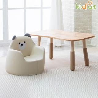 【Kidus 奇豆思】實木90公分兒童花生桌+大款動物沙發一桌一椅HS3090+SF102(兒童桌椅 學習桌椅 繪畫桌椅)
