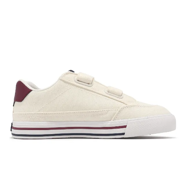 【PUMA】休閒鞋 Court Classic VULC FS V PS 中童 米白 紅 魔鬼氈 小朋友 運動鞋(396560-01)