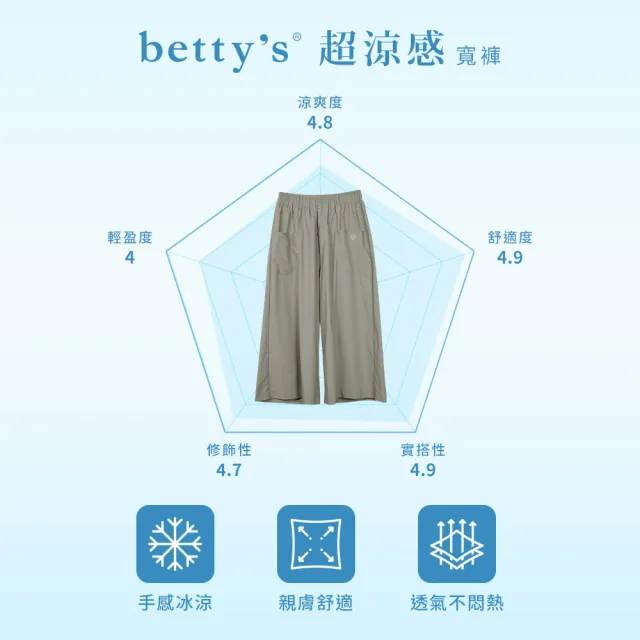 【betty’s 貝蒂思】網路獨賣★涼感輕量彈性七分寬褲(共五色)