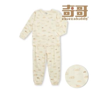 【奇哥官方旗艦】比得兔 嬰幼童裝 夢幻比得圓領冷氣衫套裝/長袖上衣/長褲-水晶紗(1-3歲)