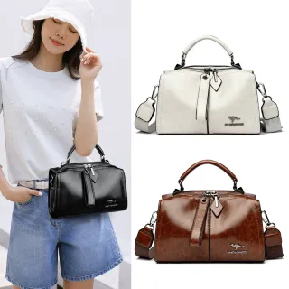 【Sp house】復古不對稱拉鍊袋鼠 手提斜背包 側肩包 女用包(3色可選)