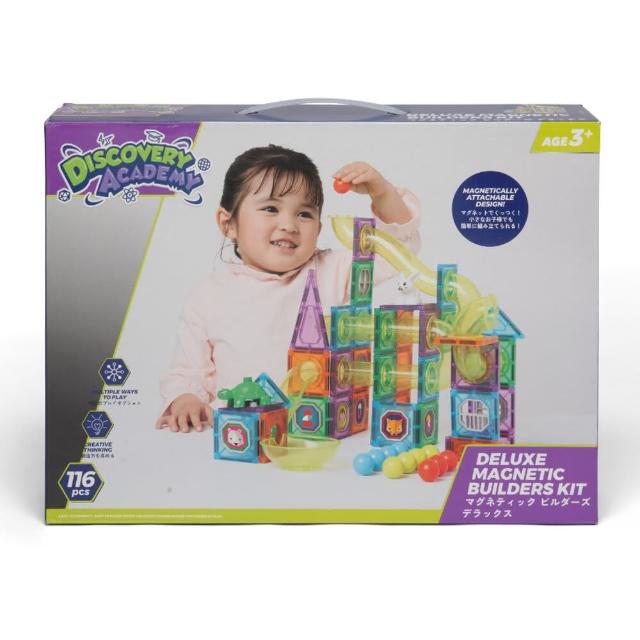 【ToysRUs 玩具反斗城】Discovery Academy探索學院 滾球積木磁力片116片(兒童 玩具 益智 積木)