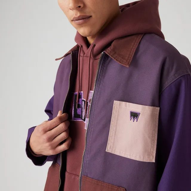 【LEVIS】Skateboarding™滑板系列 男款 異色拼接夾克 熱賣單品 A5732-0002