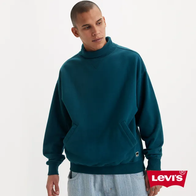 【LEVIS 官方旗艦】Skateboarding™滑板系列 男款寬鬆版可翻領大學Tee 人氣新品 A9134-0000