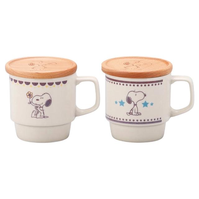 【yamaka】SNOOPY 史努比 馬克杯&木製杯墊組 340ml 美式鄉村(餐具雜貨)