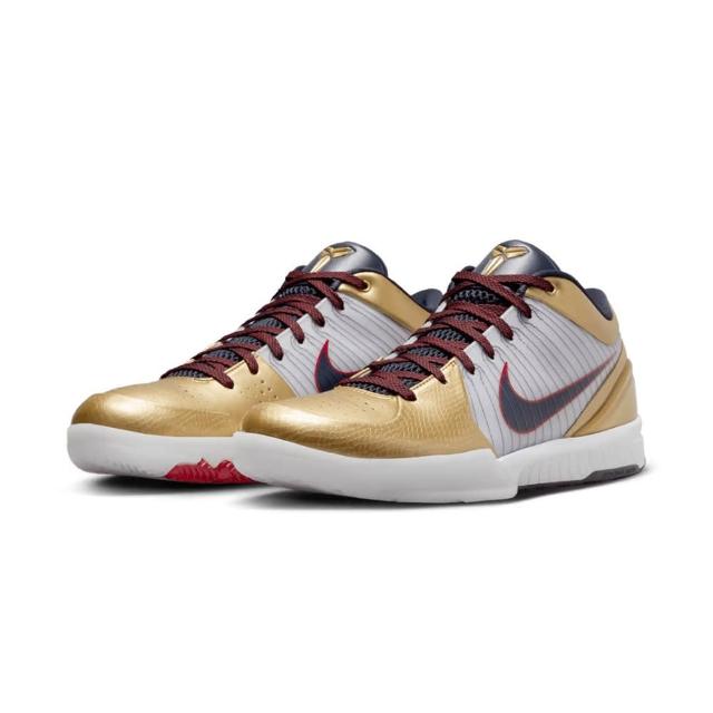 【NIKE 耐吉】KOBE 4 PROTRO GOLD MEDAL 美國隊 金牌 白金 奧運 籃球鞋(FQ3544-100)