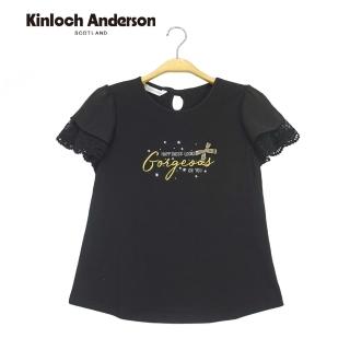 【Kinloch Anderson】漸層字母袖蕾絲棉T 金安德森女裝(KA1153006)