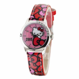 【HELLO KITTY】可愛教主個性腕錶-桃紅(HKFR1252-01A)