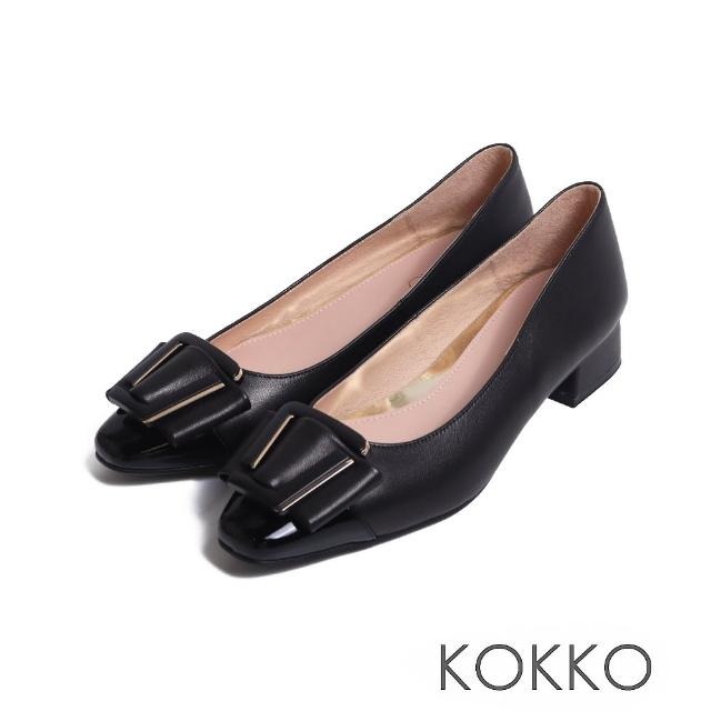 【KOKKO】知性氣質舒弧舒服包鞋(黑色)
