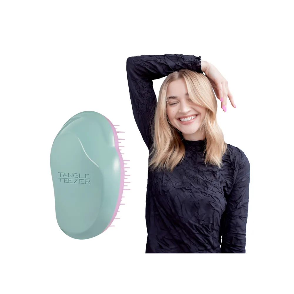 【TANGLE TEEZER 提碁】Mini英倫時尚梳-翻糖粉藍(護髮梳/順髮梳/濕髮梳/抗糾結/抗毛躁/王妃梳)