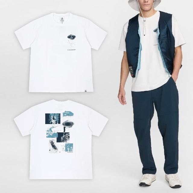 【NIKE 耐吉】短袖 ACG Dri-FIT Tee 男款 白 藍 速乾 寬鬆 短T(FZ5276-121)